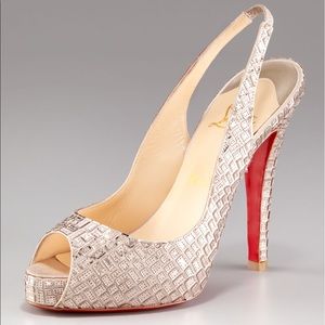 Christian Louboutin Prive Mosaique Peep Toe Pump